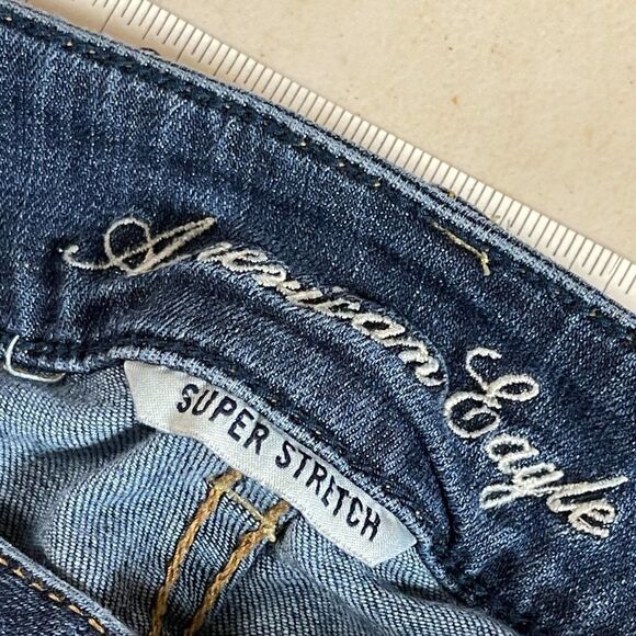 American Eagle Super Stretch Blue Denim Jeans 4 - Picture 7 of 10